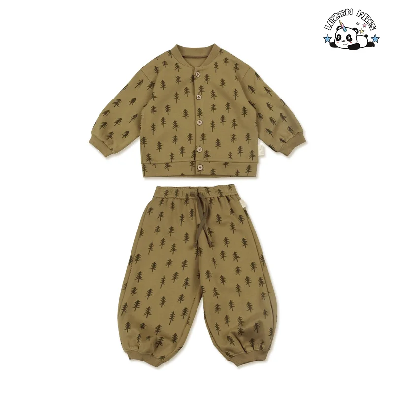LEZONKIDS - Most Popular Printed Custom Boys 2 Pieces Loungewear Kids Autumn 3-5 Years Little Girls Clothing Sets